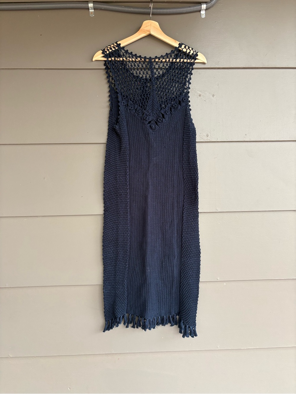 Ulla Johnson Navy Crochet Mini Dress - Picture 2 of 12